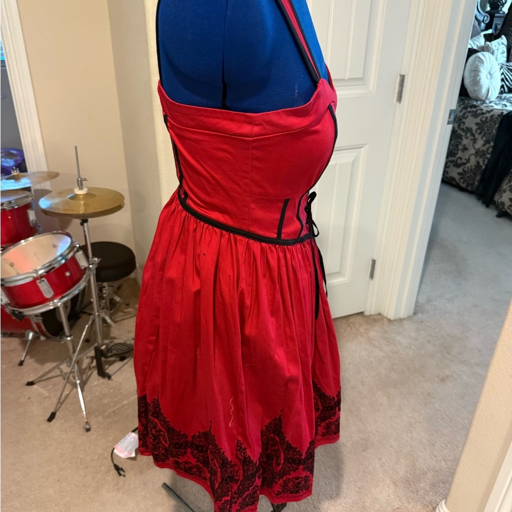 Hot Topic Red and Black Mini Dress - Picture 2 of 3